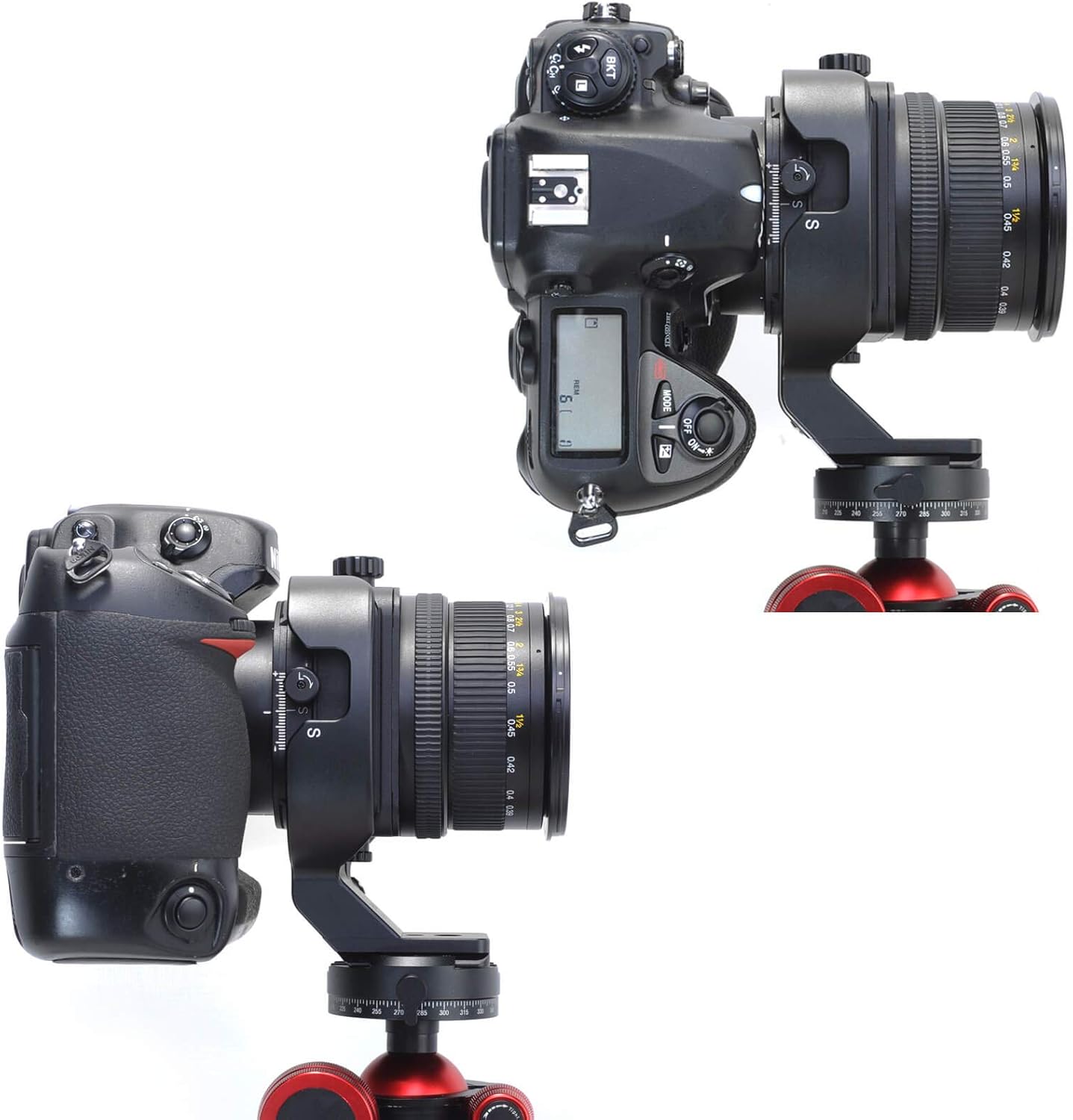 Tripod Mount Ring, Lens Collar Holder Bracket Compatible with Nikon 85mm f/2.8D PC Micro Nikkor Tilt-Shift Lens, Built-in Arca-Swiss Type 46mm Quick Release Plate with 1/4 and 3/8 Screw Holes