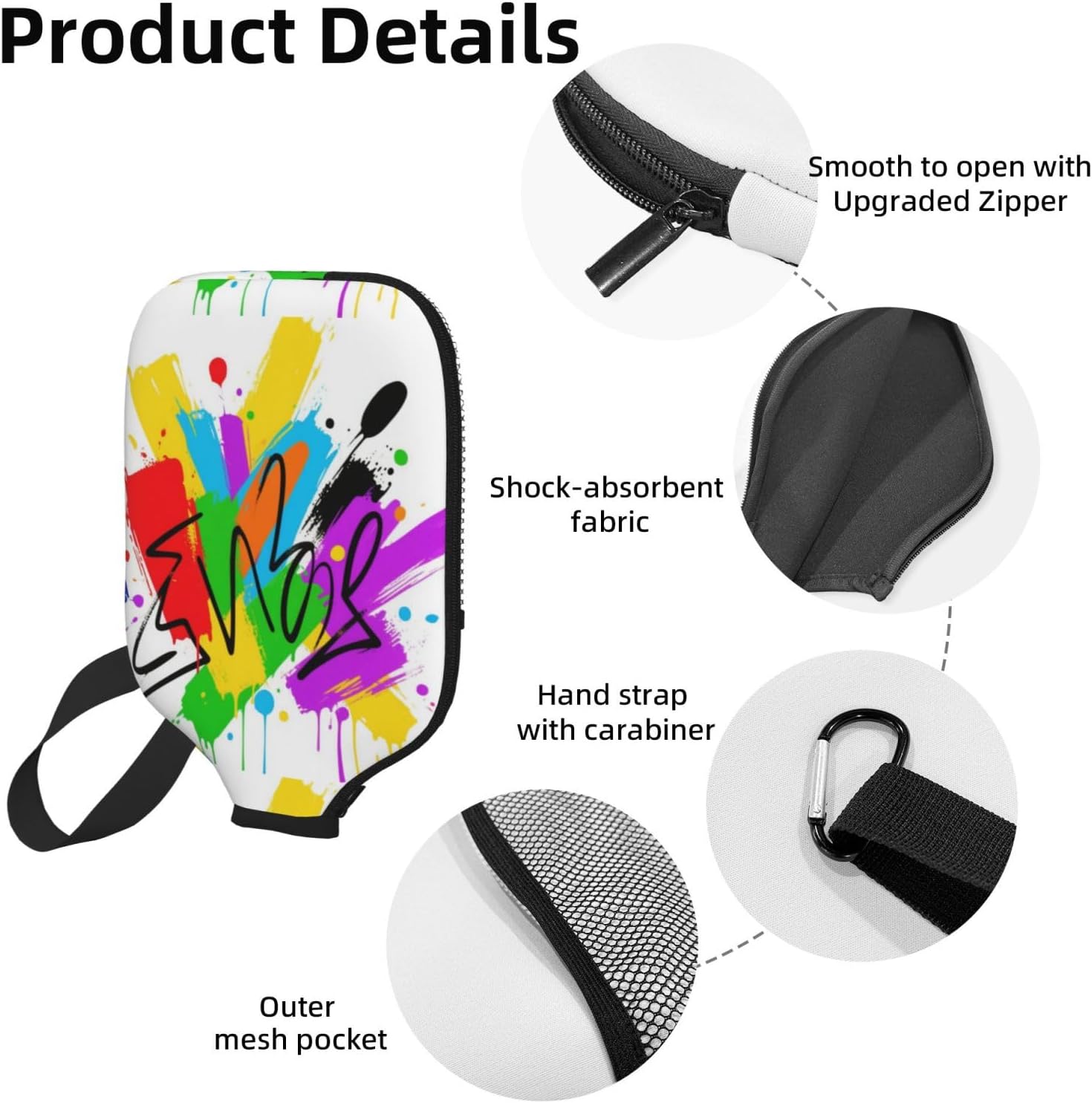 Portable Pickleball Paddle Cover Universal Fit Most Paddles image 4
