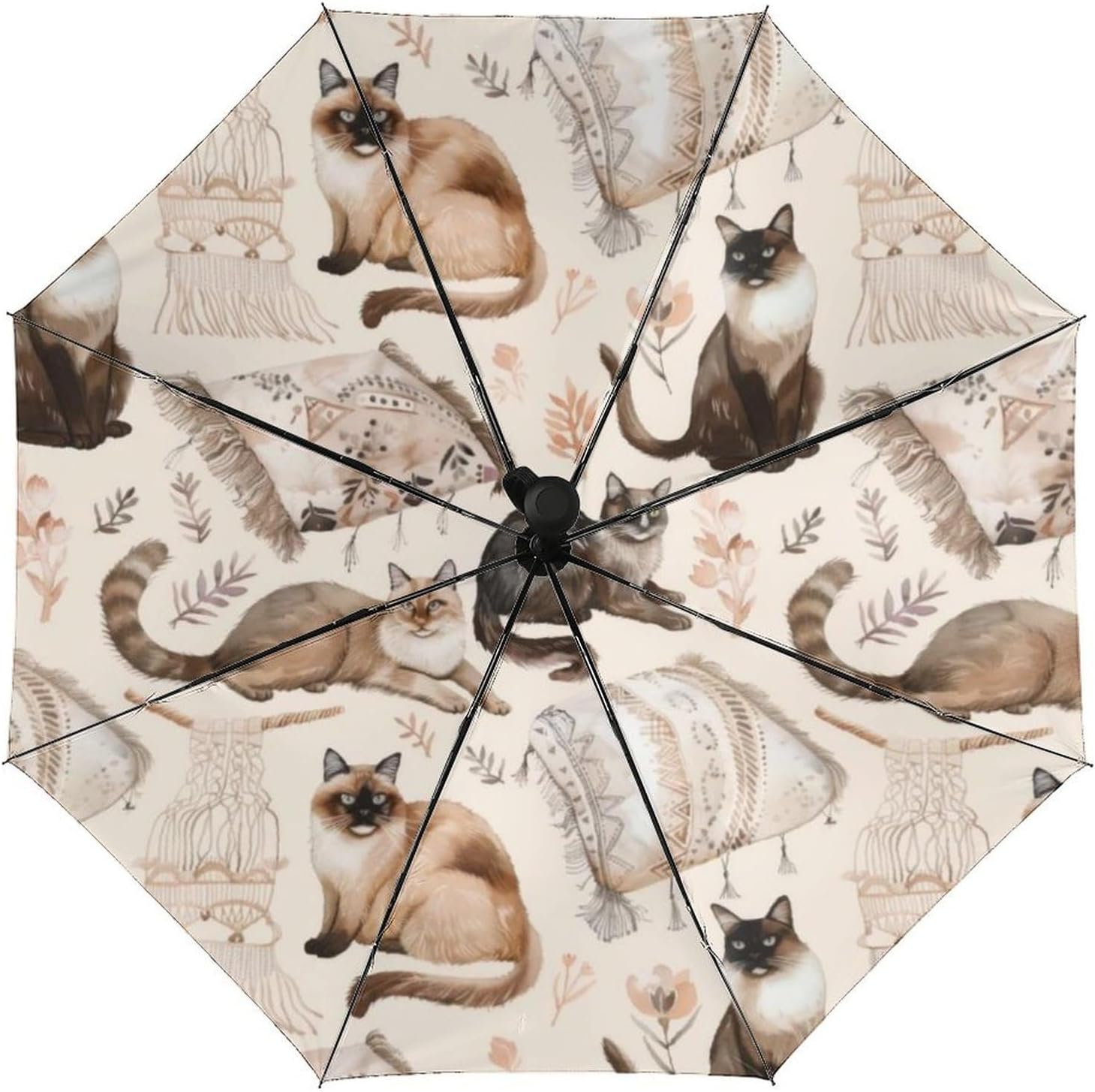 Automatic Folding Umbrella Windproof Strong, UV Protection Compact Sun Rain Sun Rain Travel Umbrellas for Women Men Kids