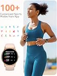 Smart Watch pour les femmes hommes, AGPTEK 5ATM Montre Fitness Tracker imperméable à l'eau.Smartwatch avec moniteur de fréquence cardiaque. Notification pour Android iOS Téléphones (Rose Gold)