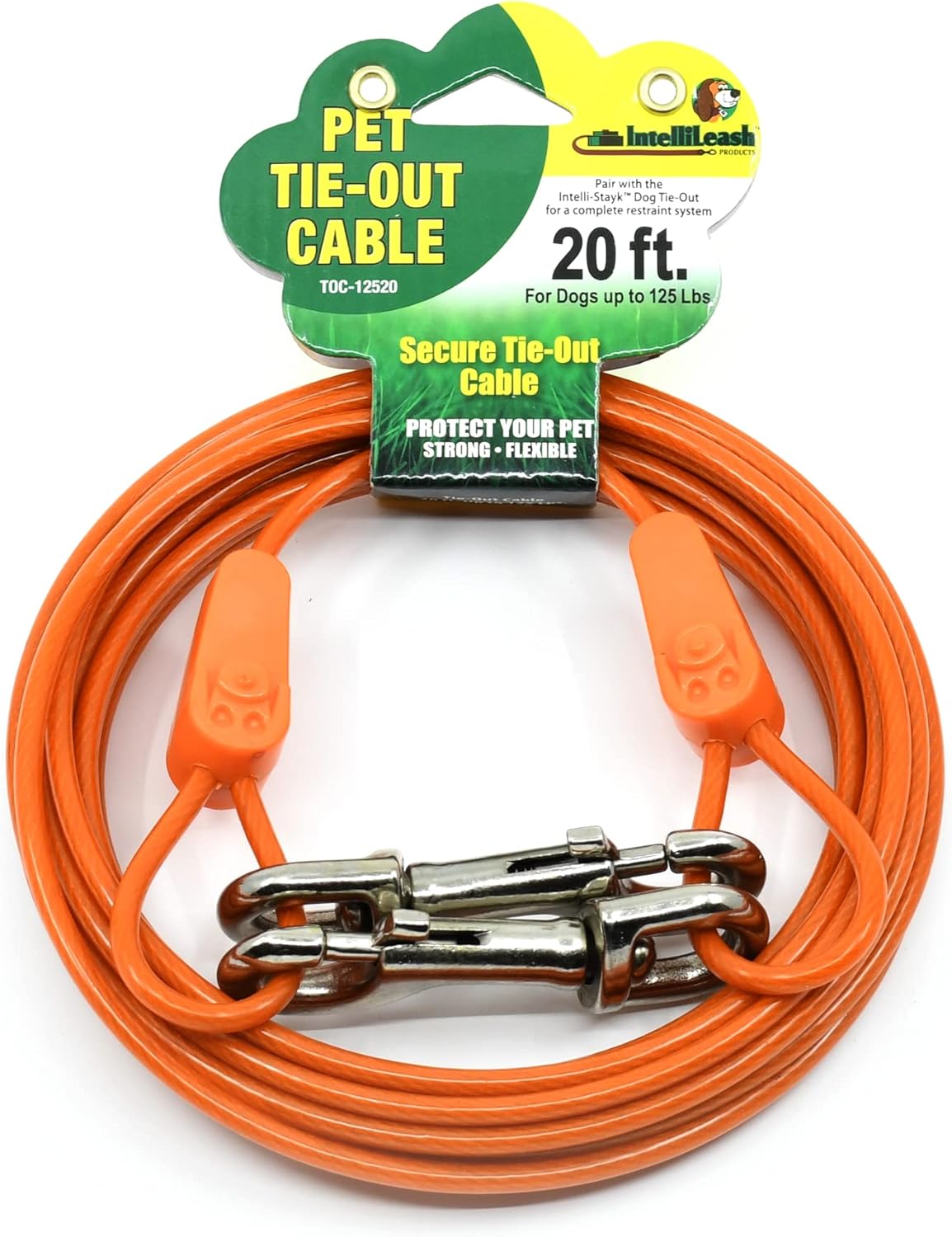 IntelliLeash TieOut Cables for Dogs up to 10/35/90/125/250 Pounds