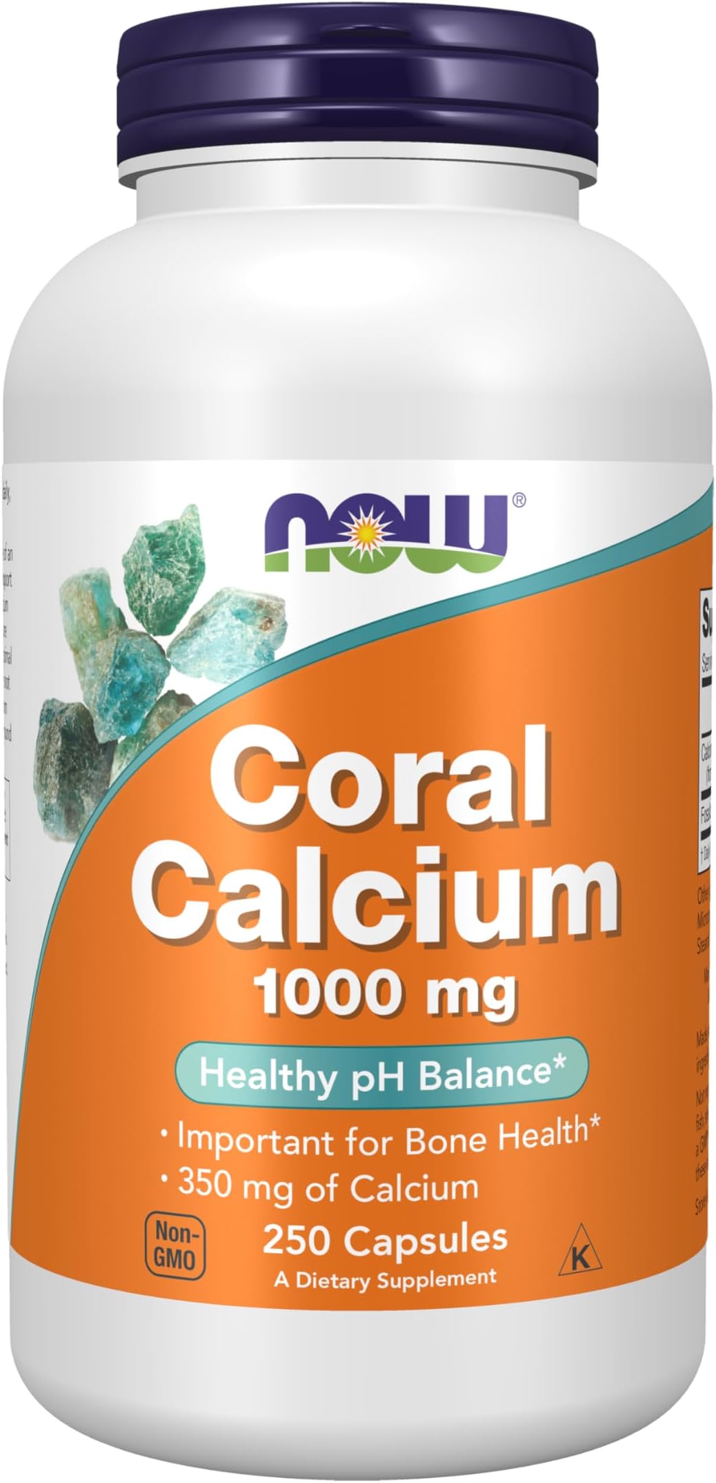 Supplements, Coral Calcium 1,000 mg, Bone Health*, Healthy pH Balance*, 250 Veg Capsules