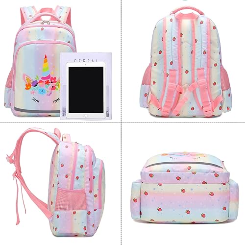 Miniatura 2 de Mochilas para niñas mochila de zorro mochila escolar con lonchera y estuche para lápices Multi