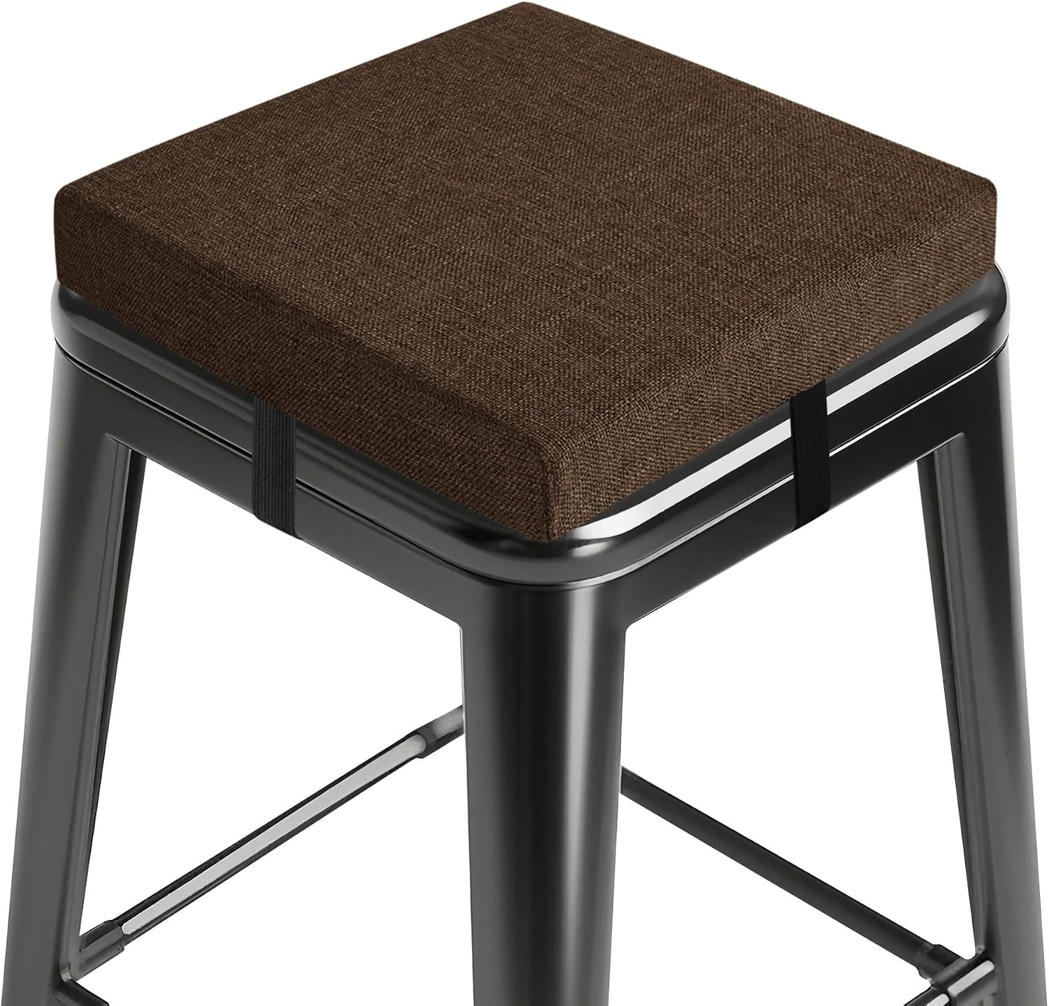 Bar Stool Cushions Square 12" x 12" 1 Piece Brown