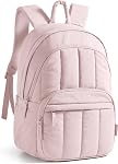 BAGSMAT Womens Backpack Travel Laptop Backpack, Quilted College Laptop Bookbag, Computer Water-Resistant Casual Daypack