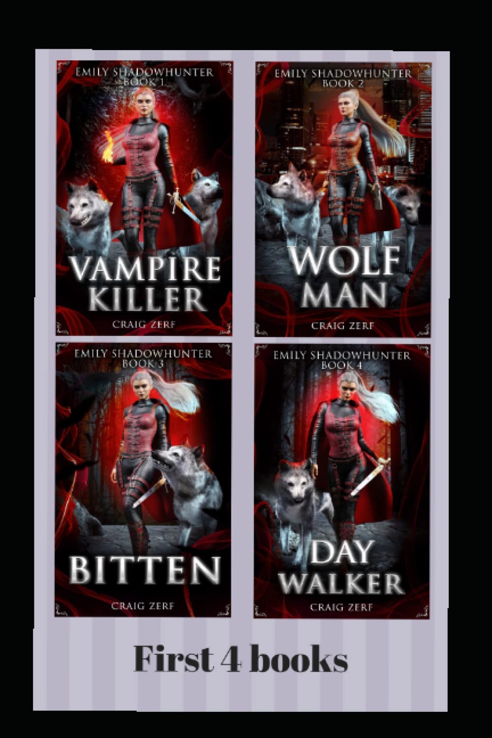 Emily Shadowhunter - All 4 books: A Vampire, werewolf, shapeshifter novel.