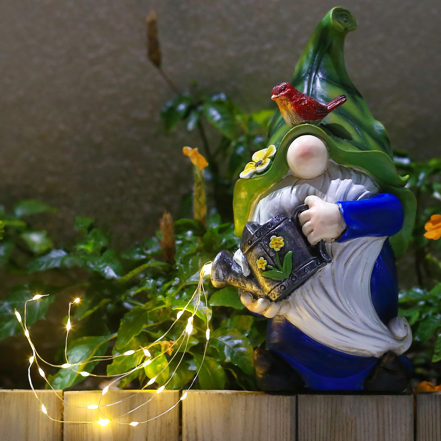 AIGEL Garden Gnomes Statues, Solar Garden Statue Outdoor Decor, Large Gnomes with Solar Light, Standing Statue for Patio, Lawn, Yard Art Decoration,