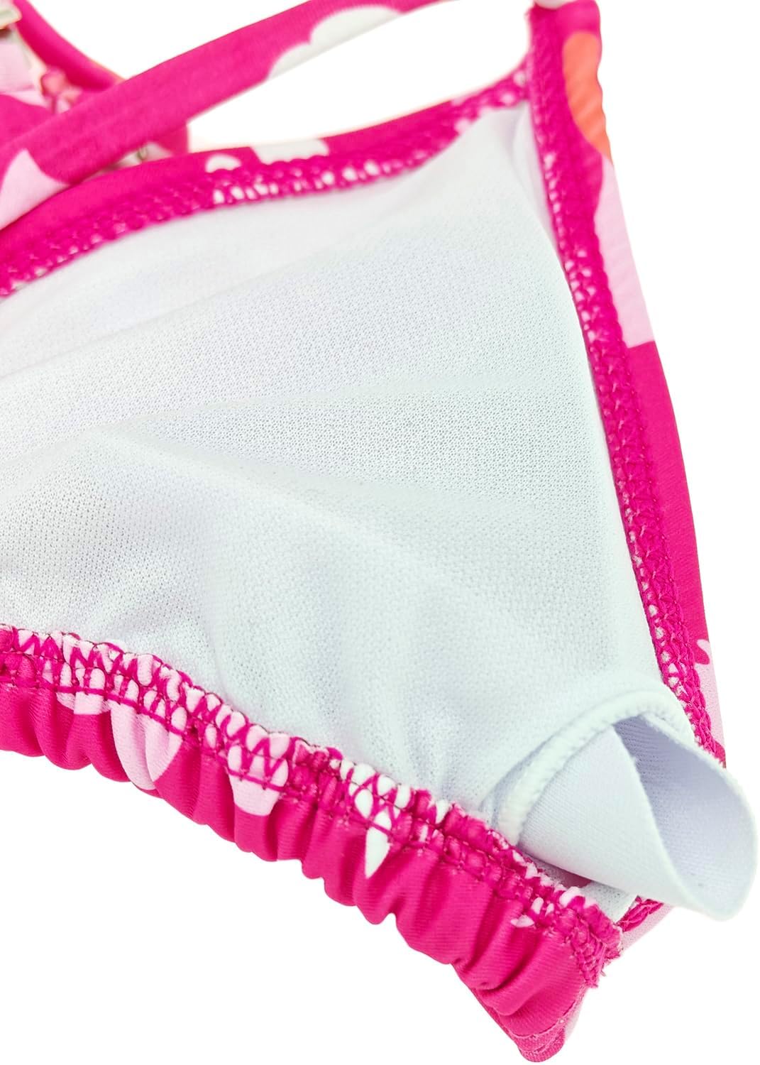 Girl's 3 Piece Floral Print Bikini Sets High Waisted Bathing Suits Swimsuit with Mesh Beach Skirt Coverups - Image 5