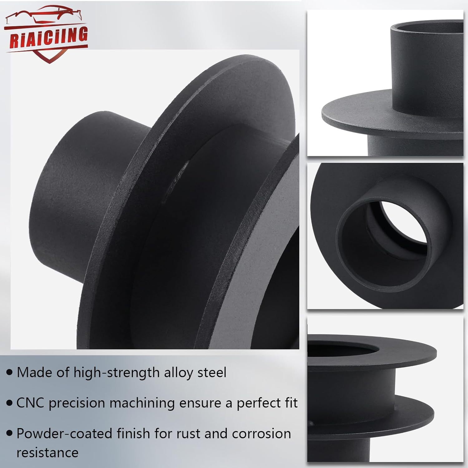 2" Front Leveling Kit Compatible with 2005-2024 Ford F250 F350 Super Duty 4WD, 2 inch High-Strength Steel Coil Spring Lift Spacers with Shock Mount Extenders & Sound Isolator