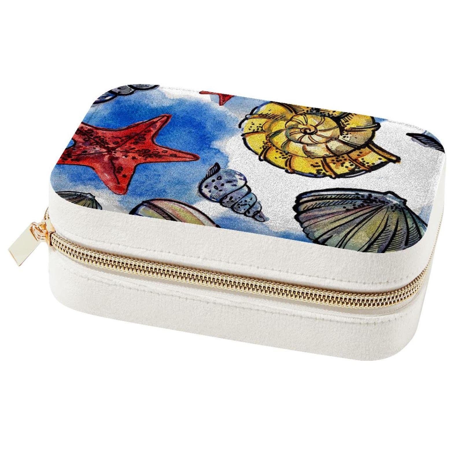Boîte à bijoux coquillage portable pour femme voyage