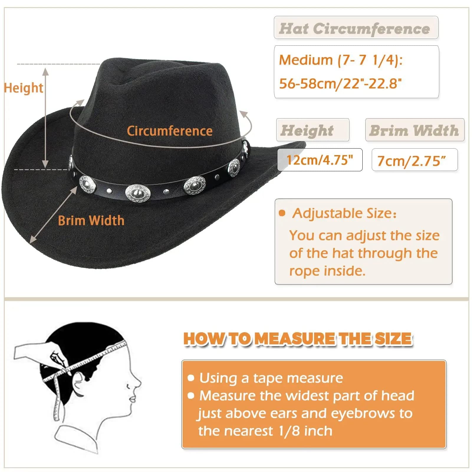 Sombrero de vaquero negro para mujeres y hombres, estilo occidental, ala ancha, fieltro, sombrero Fedora Panamá con hebilla de cinturón desmontable