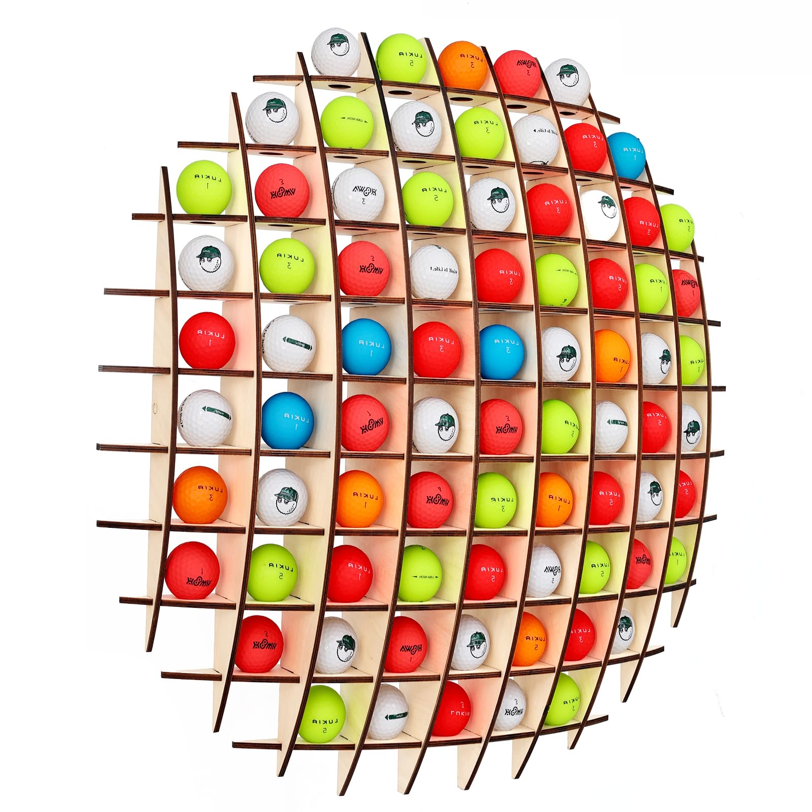 Présentoir pour balles de Golf en Forme de Balle, Peut contenir jusqu'à 78 balles de Golf, idéal pour Les collectionneurs
