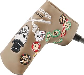 Jextou Magnetic Putter Cover - Skull Magnetic Absorption to Protect Clubs - Golf Putter Covers Protect Your Driver Headcover Style & Durability