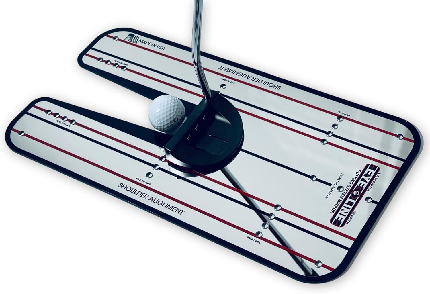 EyeLine Golf Patented Classic Putting Mirror Training Aid Portable