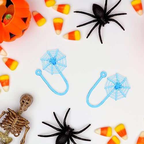 Miniatura 2 de ULTNICE 20 piezas de juguetes elásticos pegajosos para broma de Halloween, diseño de red de araña, diseño de red de araña, loco, divertido,