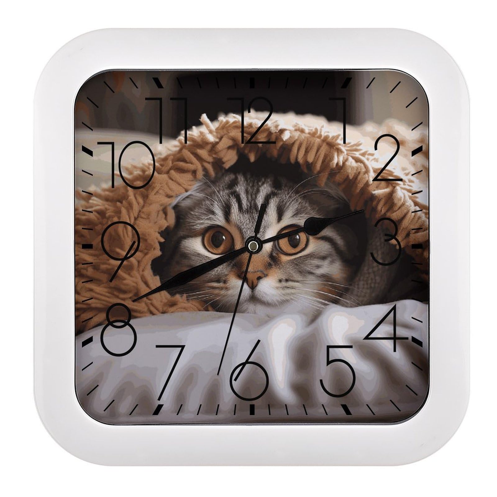 Horloge murale rétro chat nostalgie et douceur pour chambre et salon