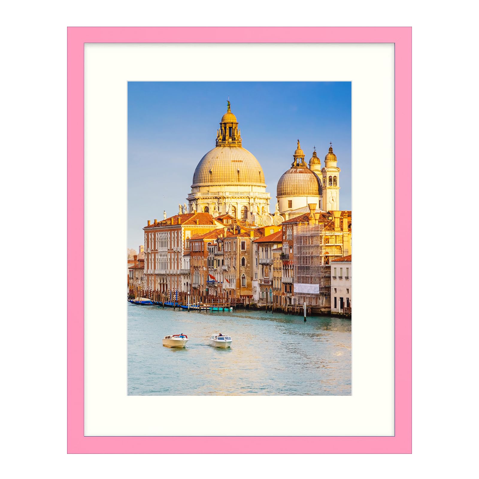 Cadre photo bois rose 40x50 wyooxoo passe-partout grand format mural
