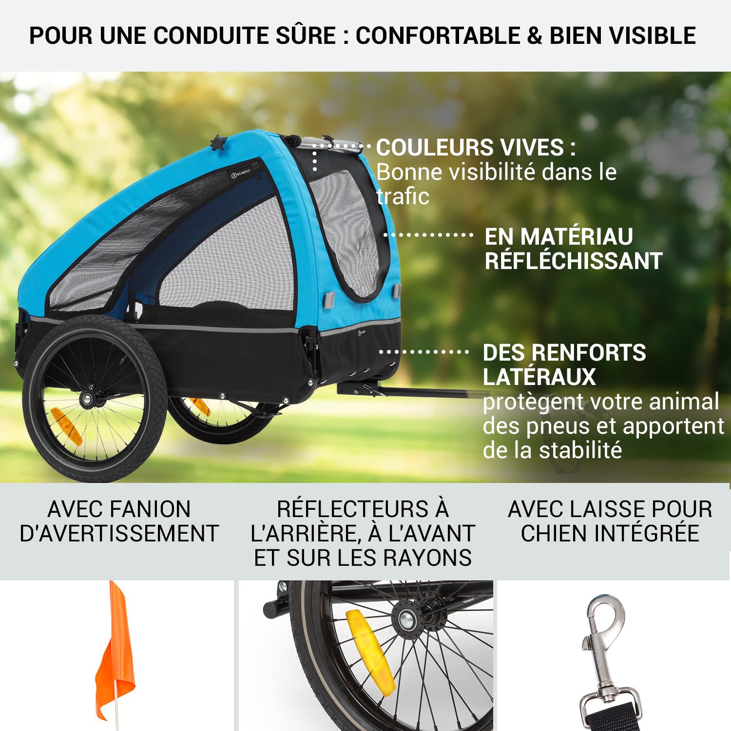 Klarfit Husky - remorque à vélo pour Chien