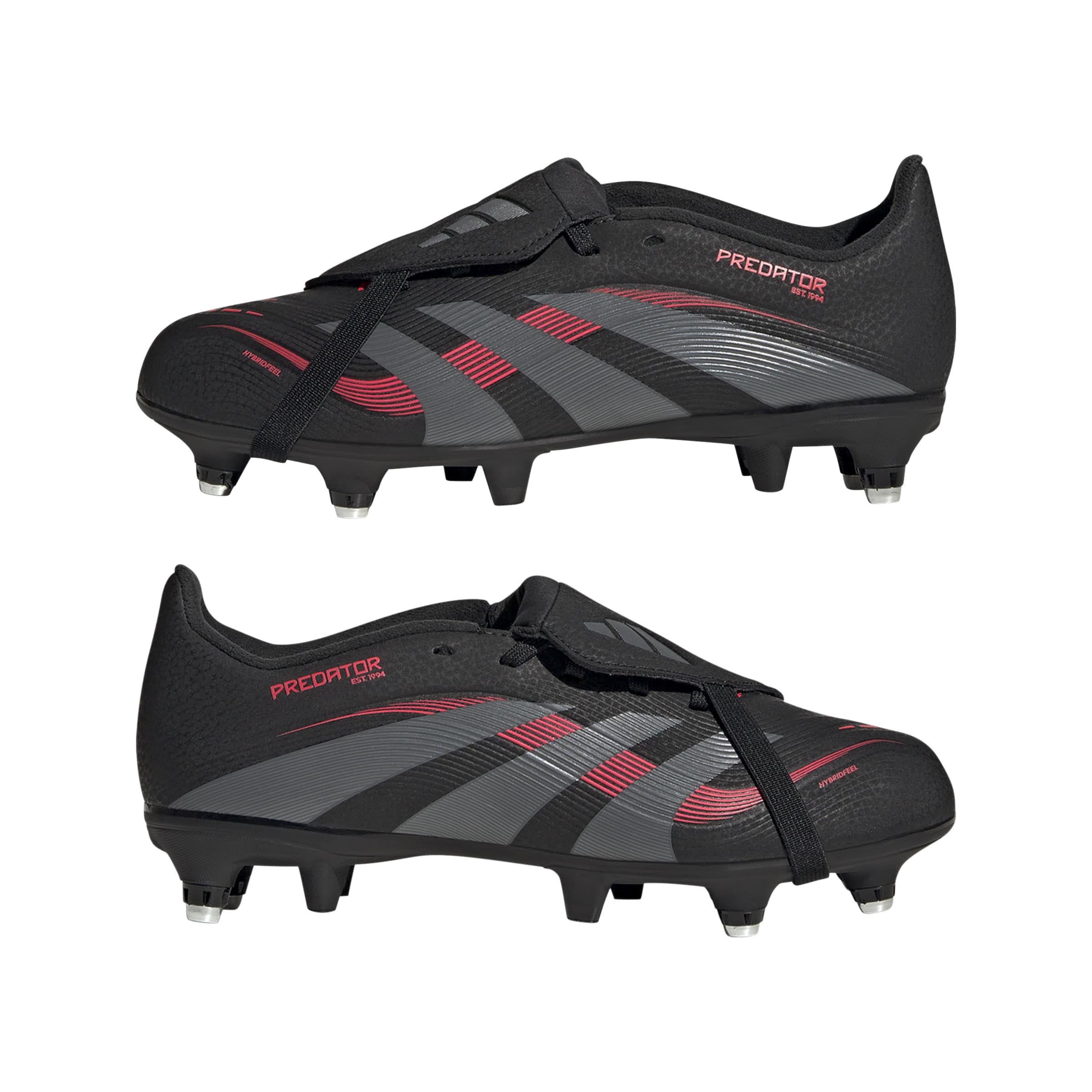 adidas Unisex Kids' Bota de fútbol Predator League con lengüeta Plegable para césped Natural húmedo