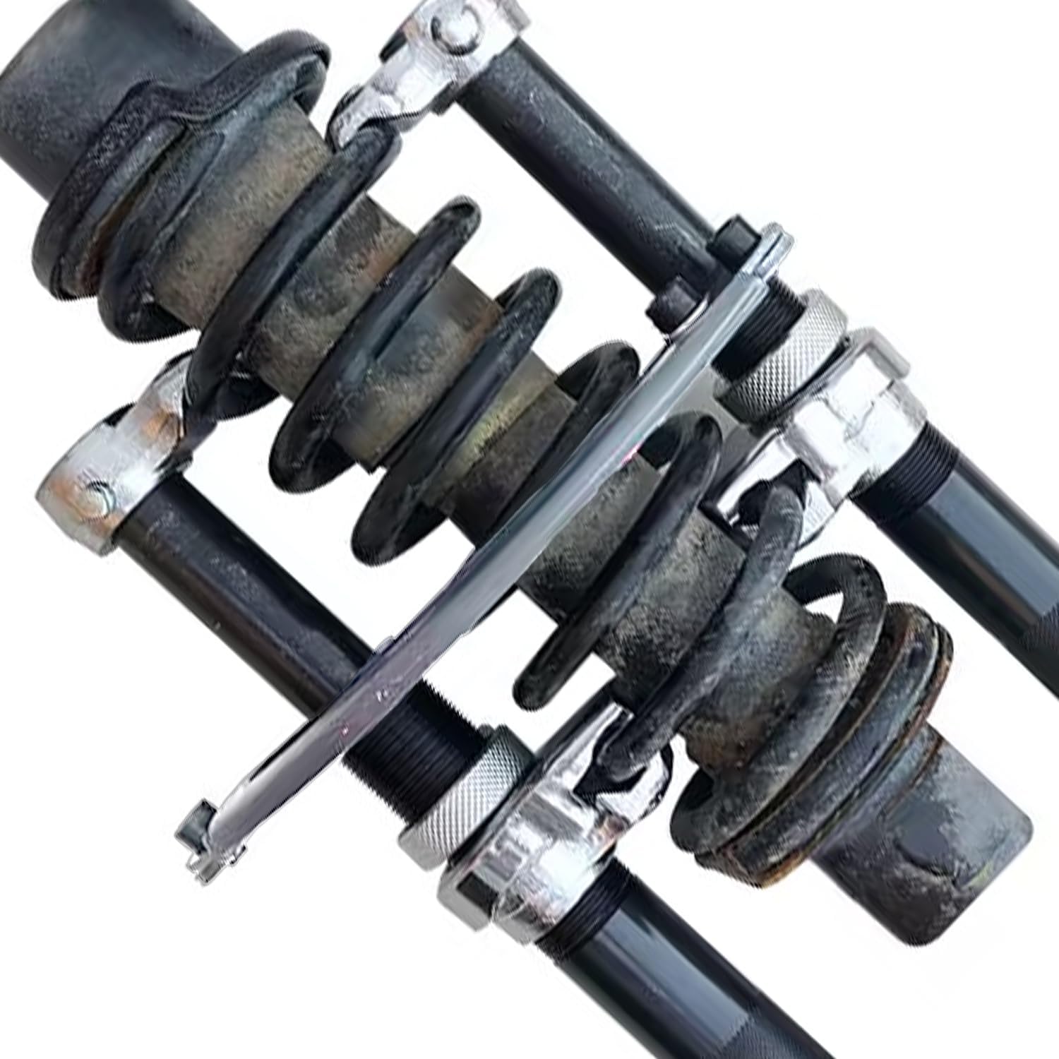 DPTOOL Spring Compressor Tool Automotive 2pcs Heavy Duty Strut Coil Spring Compressors Tool with Safety Bracket for Large Cars and Trucks Max Load 2200 Lbs