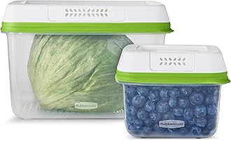 Rubbermaid® FreshWorks Produce Saver, Medium and Large Produce Storage Containers, 4 Piece Set