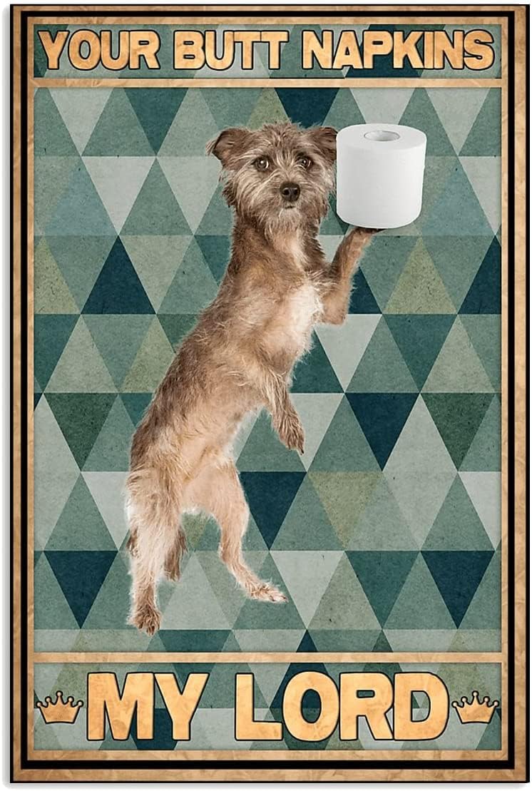 Kisoyo Tin-03 Metal Signs Vintage Aluminum Your Butt Napkins Cairn Terrier For Home Coffee Garden Bedroom Wall Decor 8X12 Inches
