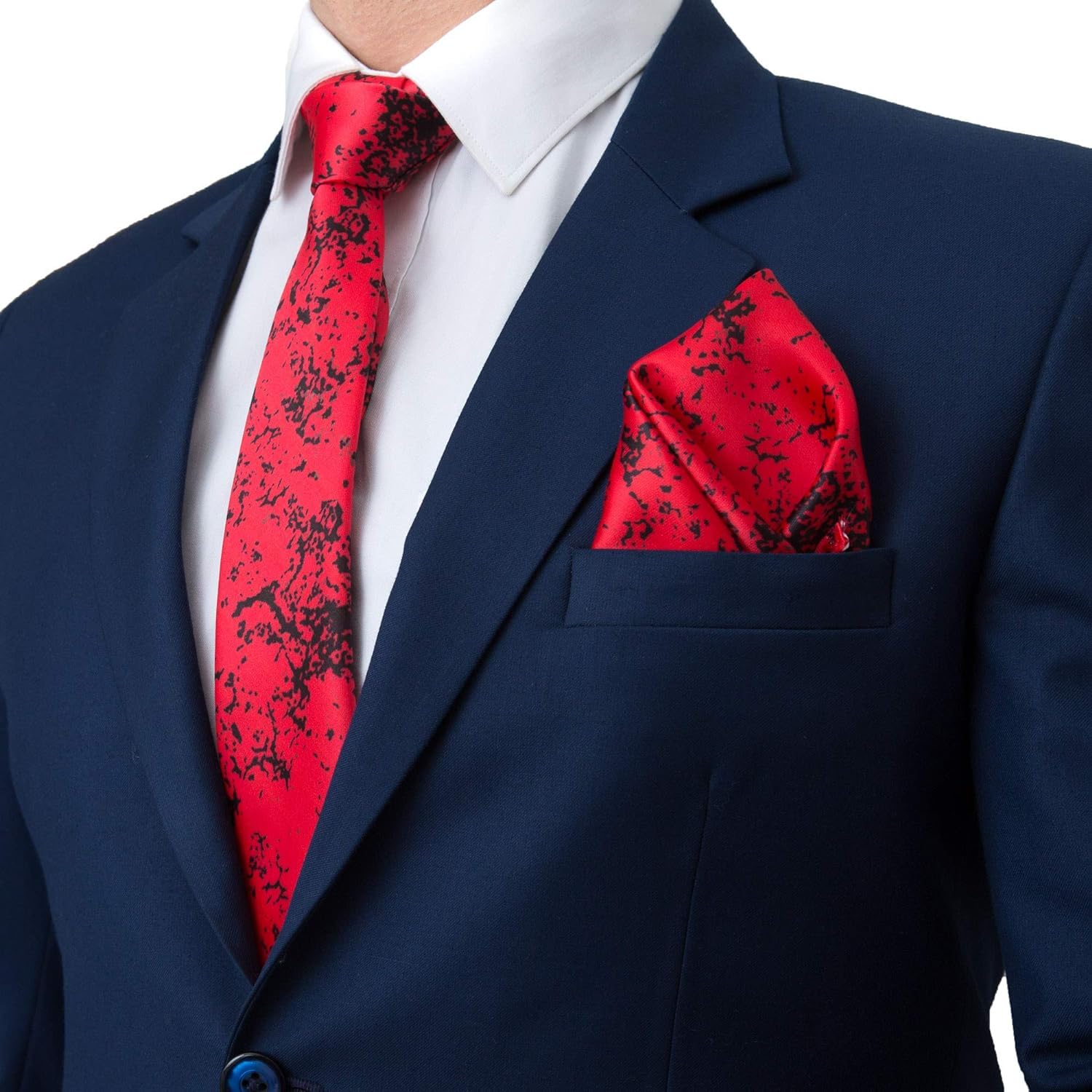 blacksmith Tie, Cufflink, Pocket Square, Lapel Pin, Set of 4 for Men [ Free Size ]-picture-50