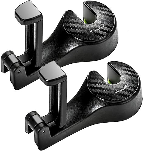 ETBIENTÔT Paquete de 2 ganchos para asiento de automóvil mejorados 2023, ganchos ocultos de rotación de 360, mantiene tu automóvil ordenado y