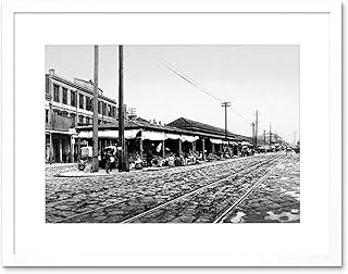 Vintage Photo French Market 1900 New Orleans Framed Wall Art Print