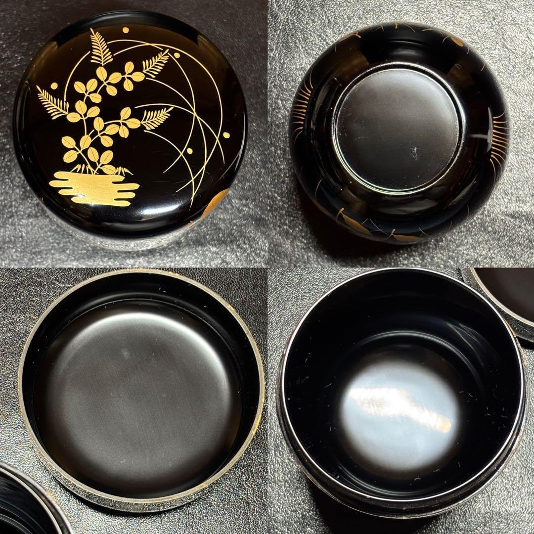 ☆茶道具/木地棗春秋棗/金蒔絵棗2点『筑城 筑良』作