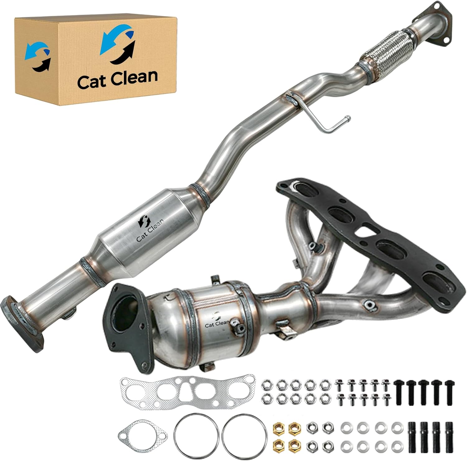 Front&Rear Catalytic Converter Compatible with Nissan Altima 2007 2008 2009 2010 2011 2012 2013 2.5L L4 2PCS Catalytic Convertor Replacement 40800 40919 (EPA Compliant)