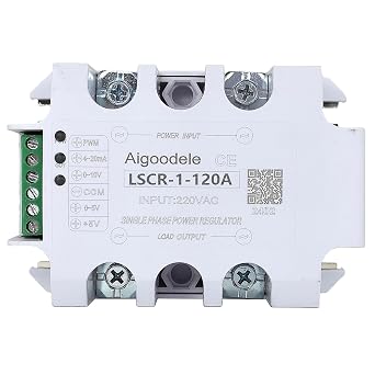 LSCR-1 120A SCR Power Voltage Regulator, 220V Reliable Thyristor Switch for Industrial Heating Elements, Lighting Systems and AC Motor Controls