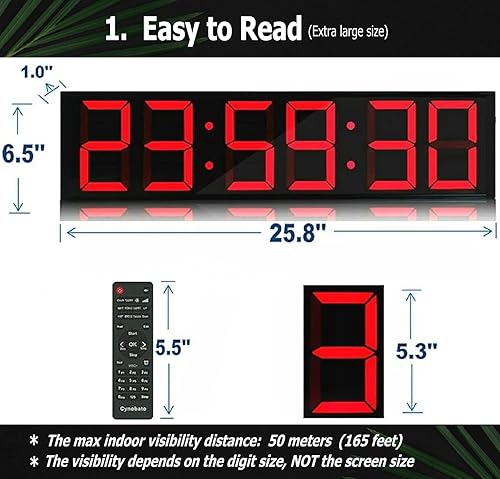 Miniatura 2 de Trípode de 5.6 pulgadas, temporizador de carrera, reloj digital de cuenta regresiva, con temporizadores de entrenamiento de intervalos de gimnasio,