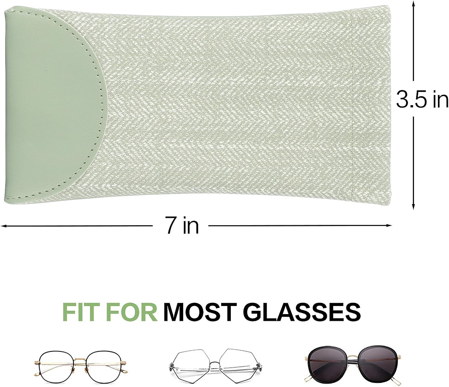 Vemiss 3 Pack Glasses Case, Squeeze Top Soft Sunglasses Pouch image 2