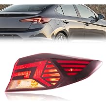 TODO Outer Tail Light Assembly Compatible with 2019 2020 Hyundai Elantra, Halogen Rear Lamp with Bulbs, Fits Eco Limited SE SEL Sport Value, Replaces 92402-F3500 HY2805159Right Passenger Side
