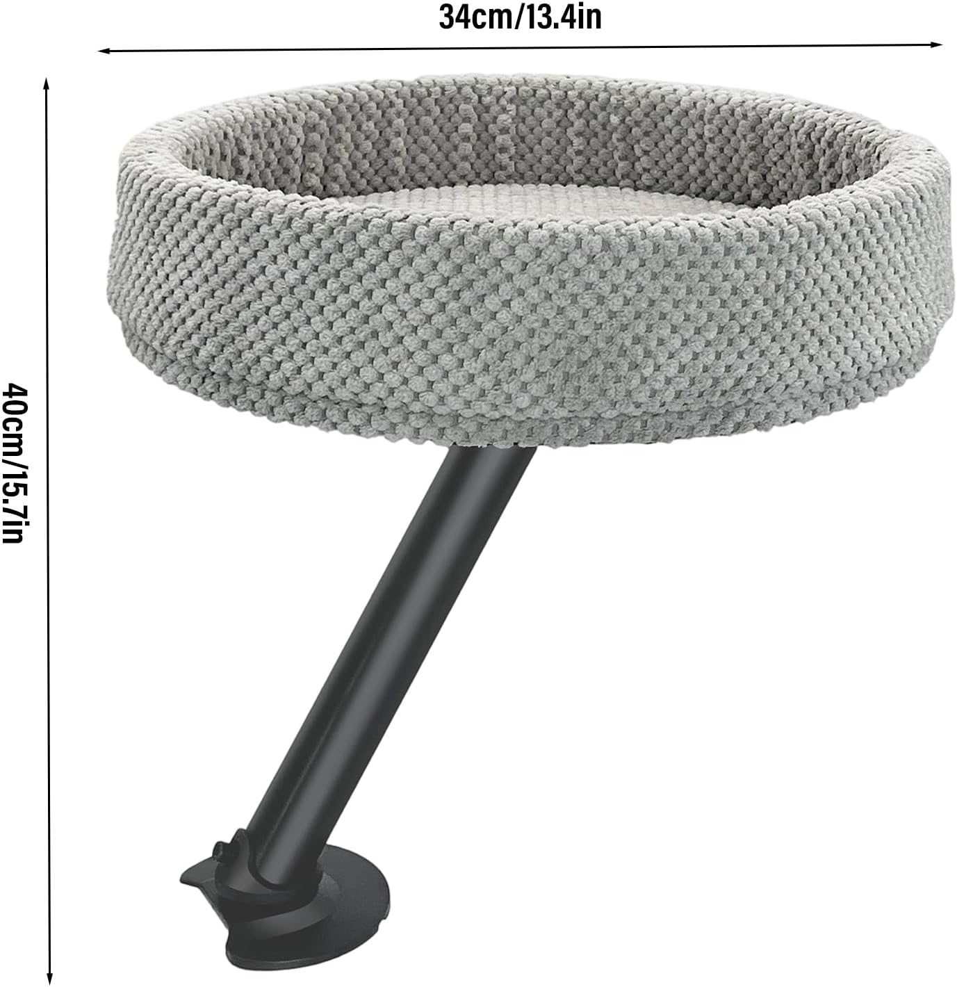 猫がデスクでくつろぐパーチ - 快適で移動可能な睡眠用ネスト 簡単に移動可能,デスクに取り付け可能な猫ベッド,室内・冬・室外・家・旅