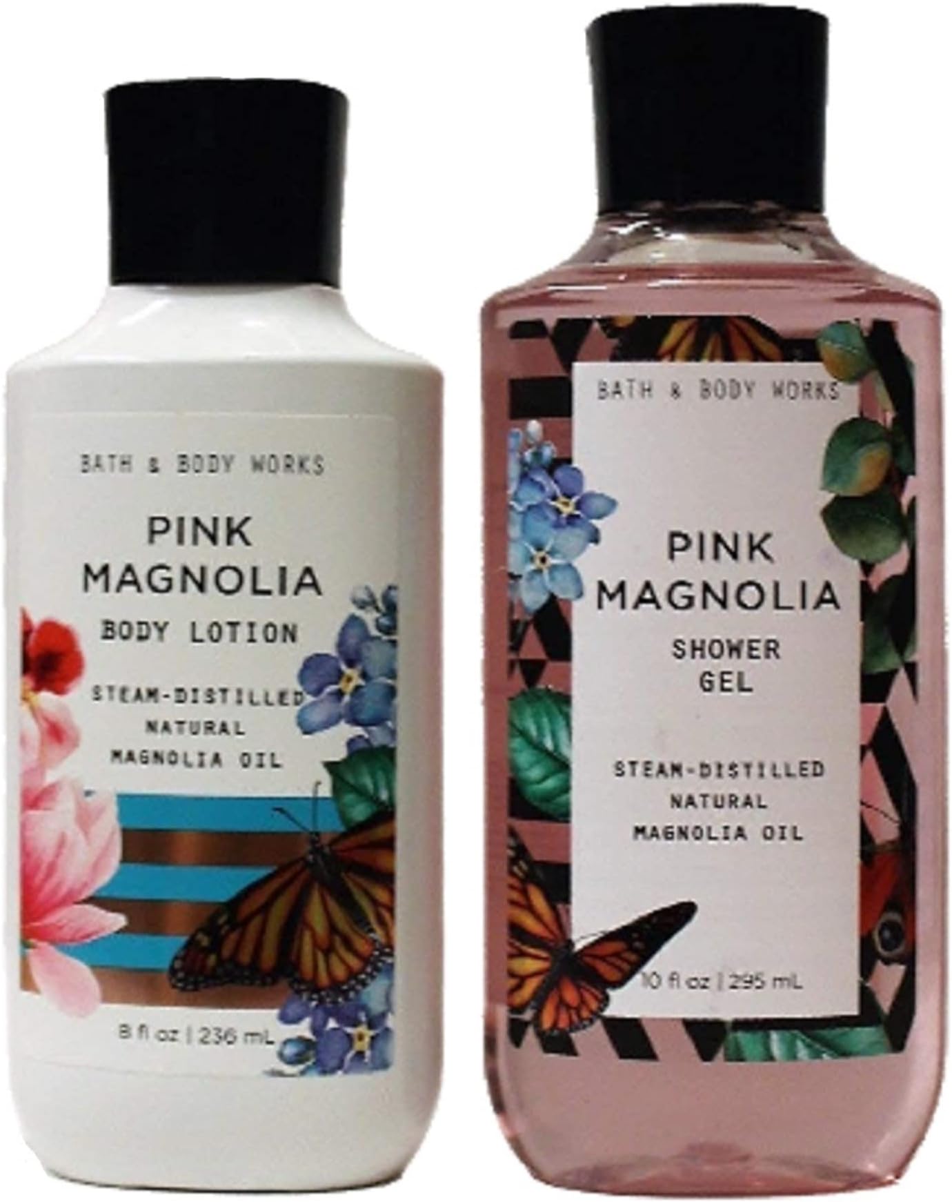 Bath & Body Works Pink Magnolia Body Lotion & Shower Gel Bath Set