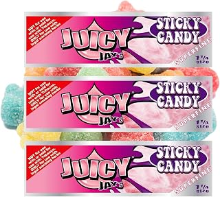 Juicy Jay's Flavoured Rolling Papers - 3 Packs (Sticky Candy)