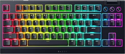 Razer BlackWidow V4 TKL Wireless Gaming Keyboard, Orange Switches | Hot Swappable, Wireless & Bluetooth, Multi-Function Roller & Control Buttons, Chroma RGB, Long Battery Life, HyperSpeed