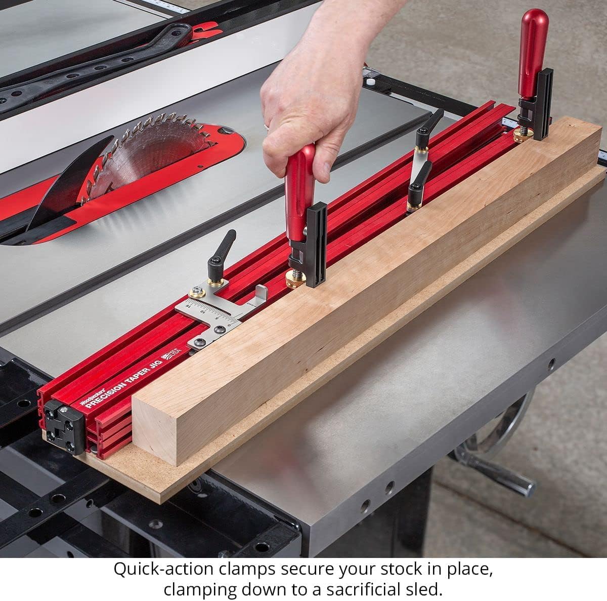 Woodpeckers Precision Taper Jig, 32 Inch, USA Made, Tapering Jig for Table Saw, Up to 15 Degree Angle Adjustment, Feature Packed