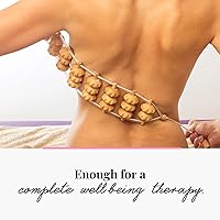Vista 5 de Tuuli Maderotherapy - Juego de rodillos de masaje de madera para relajar los músculos, cuidado personal, masajeador de madera para cuerpo, espalda