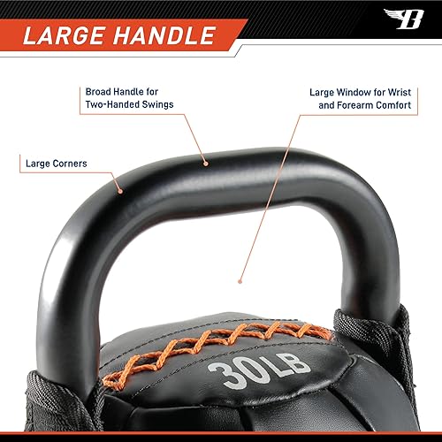 Miniatura 3 de Bionic Body Soft - Pesa rusa con mango (10, 15, 20, 25, 30, 35, 40 libras) Para levantamiento de pesas, acondicionamiento, fuerza y entrenamiento