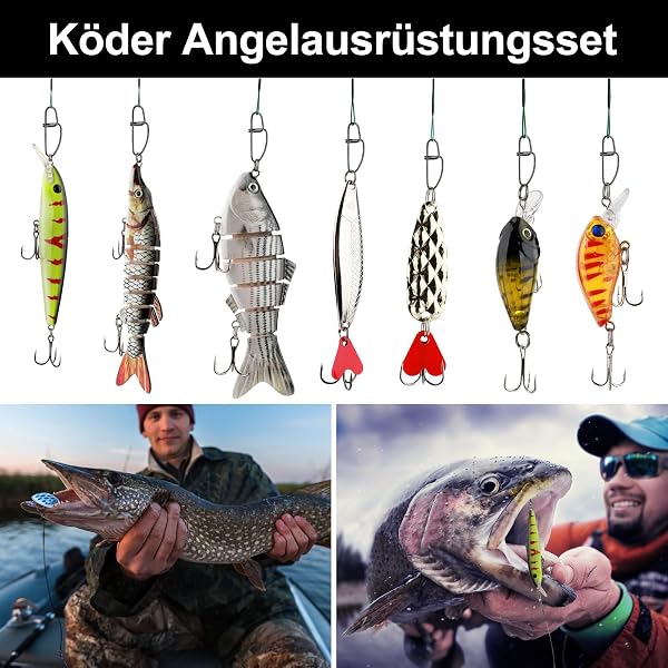 Realure 60 Stücke Stahlvorfach Hecht Angeln Set mit Wirbel & Snaps, 15/20/25 cm Edelstahl Fischen Angelzubehör Raubfisch, Vorfach Angeln Vorfächer zum Spinnangeln für Salzwasser Süßwasser - 5
