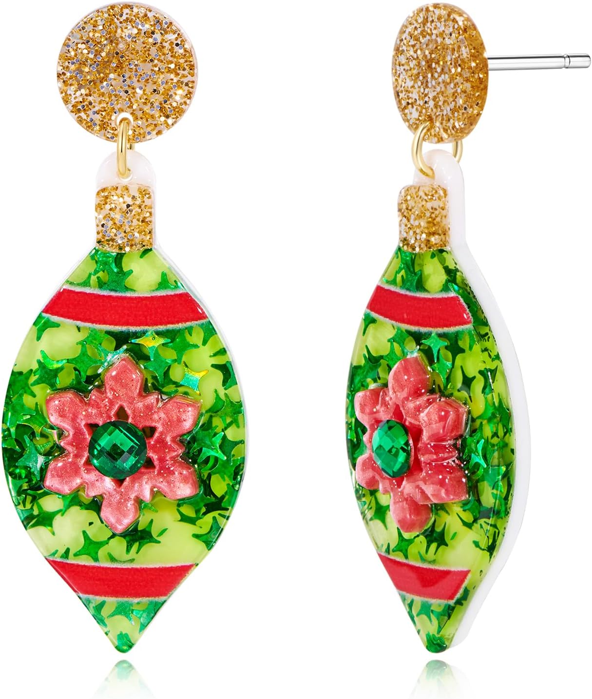 Christmas Lights Earrings for Women Light Bulb Earrings