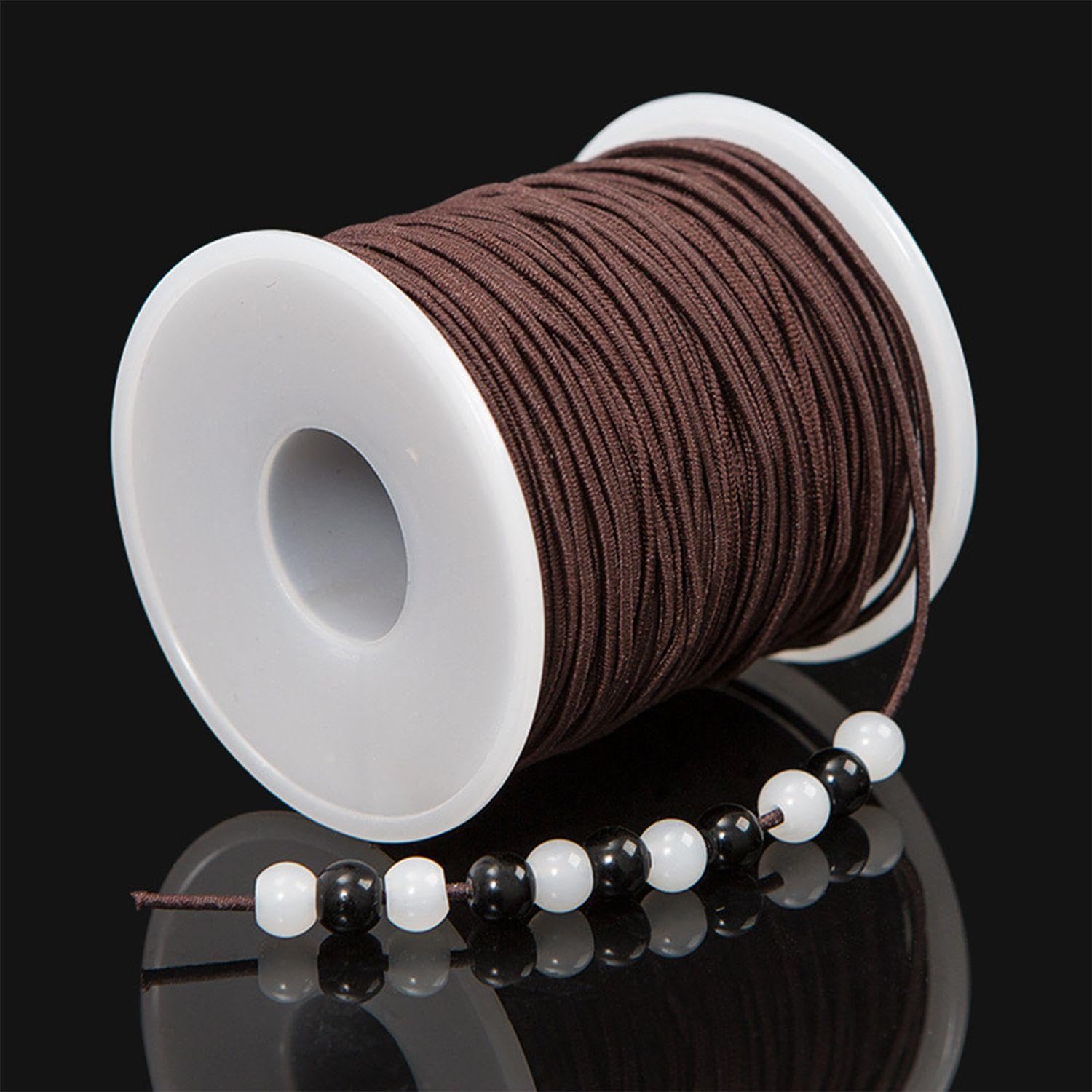 FFDHWU 2 Rolls Of Core-Spun Elastic Cord, Bracelet Elastic, Nylon Bracelet Elastic, Nautical Rope Elastic Bracelet, Nylon Elastic - Image 4
