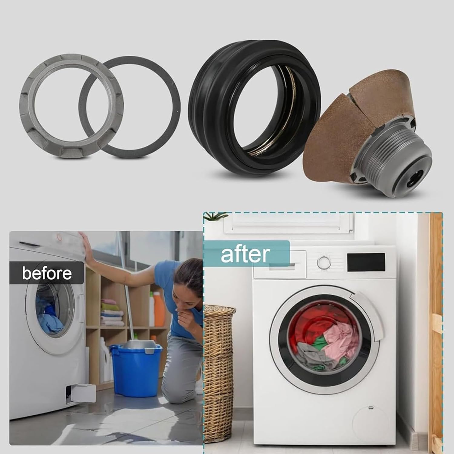 6-2095720 Washer Tub Stem & Seal Repair Kits Part 6-2095720 Replacement Washers Faucets Water Leaking Plumbing Repair