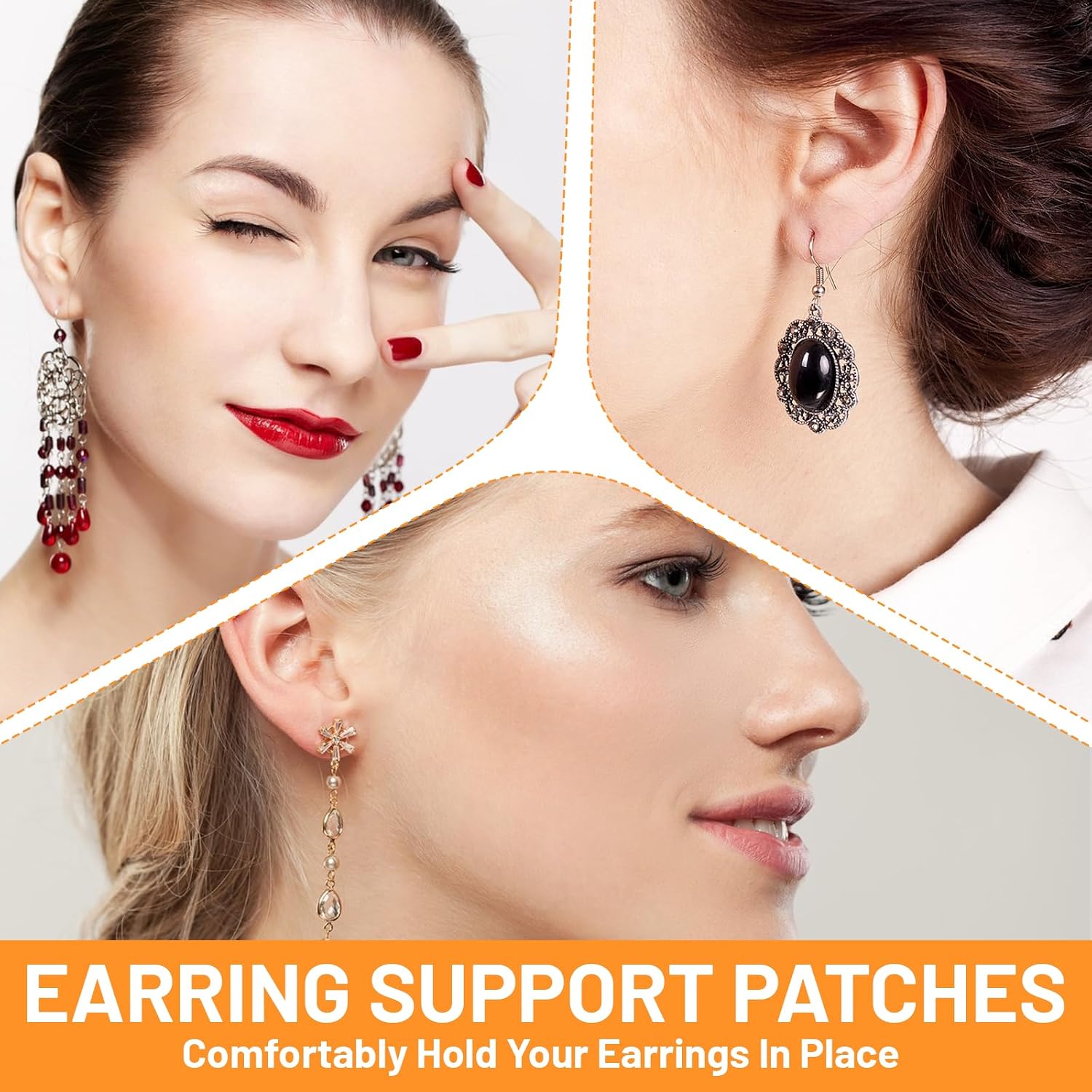 400pcs Ear Piercing Covers for Sports, Waterproof Earring Support Patches,10mm Earrings Stickers for Heavy Earrings, for Supporting Heavy Earring Studs Brooches, Skin Color