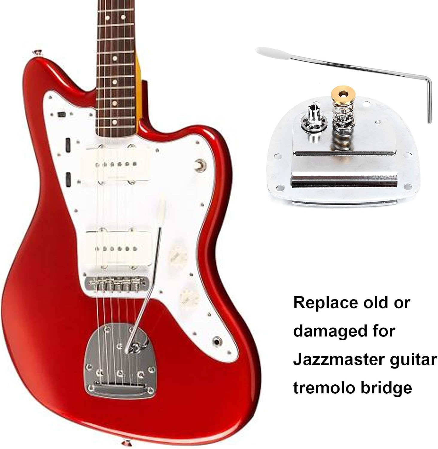 Metal Tremolo Bridge for Jazzmaster Electric Guitar Musical Instrument Accessories for Guitar Enthusiasts Jazz Musicians Tremolo Effects