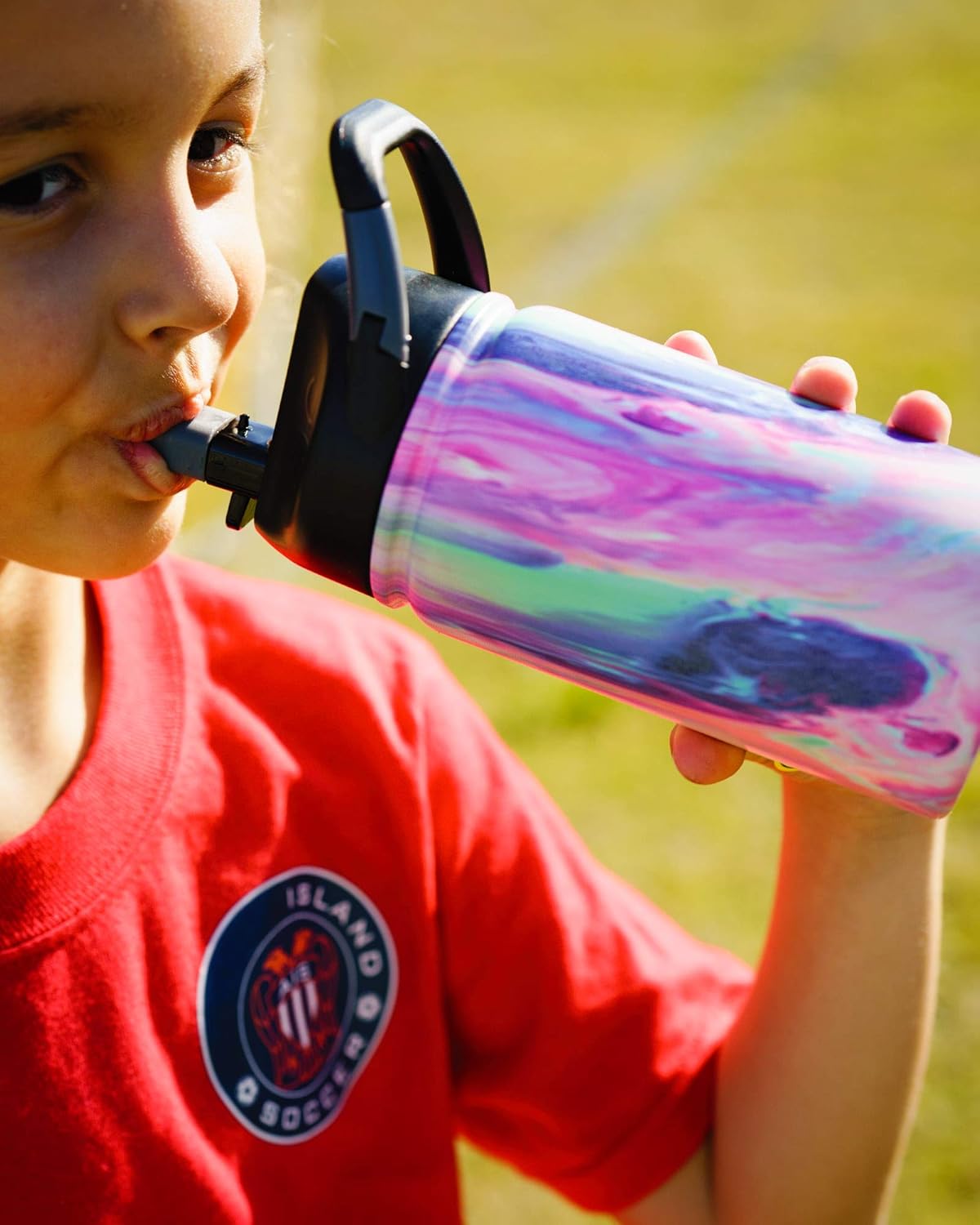 Seriously Ice Cold Kids’ Lil SIC 12oz Insulated Tumbler Mug, Premium Double Wall Stainless Steel, Leak Proof BPA Free Lid with Carabiner Clip (Cotton Candy)