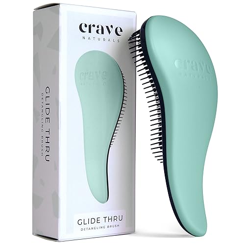 Miniatura 17 de Crave Naturals Biggie Glide Thru Cepillo para el Cabello - Cepillo Desenredante para Cabello Rizado, Liso, Húmedo o Seco - Cepillos Desenredantes
